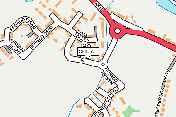 CH6 5WU map - OS OpenMap – Local (Ordnance Survey) CH6 5WU map - OS OpenMap – Local (Ordnance Survey)