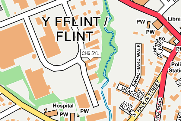 CH6 5YL map - OS OpenMap – Local (Ordnance Survey) CH6 5YL map - OS OpenMap – Local (Ordnance Survey)