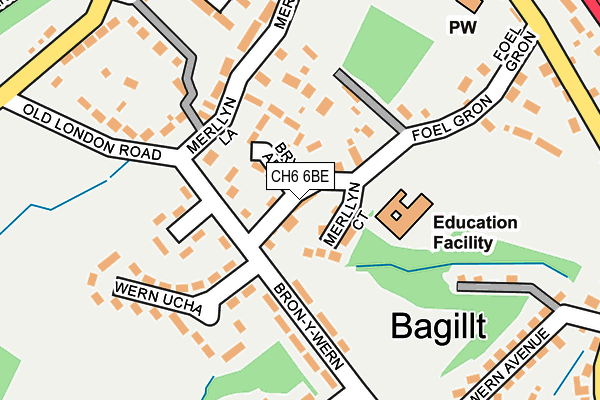 CH6 6BE map - OS OpenMap – Local (Ordnance Survey) CH6 6BE map - OS OpenMap – Local (Ordnance Survey)