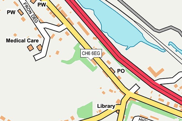 CH6 6EG map - OS OpenMap – Local (Ordnance Survey) CH6 6EG map - OS OpenMap – Local (Ordnance Survey)