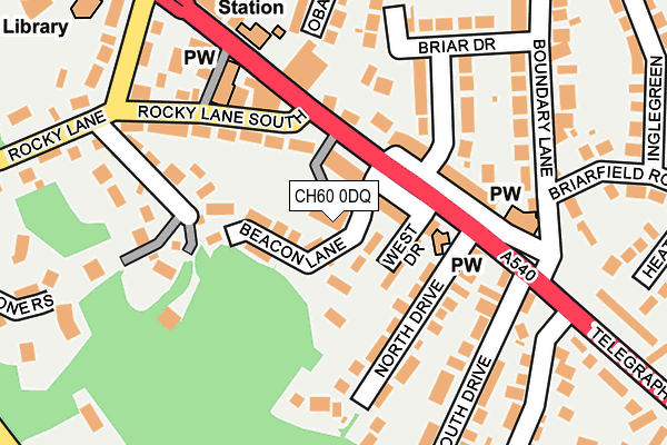 CH60 0DQ map - OS OpenMap – Local (Ordnance Survey) CH60 0DQ map - OS OpenMap – Local (Ordnance Survey)