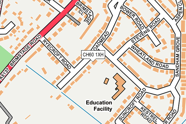 CH60 1XH map - OS OpenMap – Local (Ordnance Survey) CH60 1XH map - OS OpenMap – Local (Ordnance Survey)