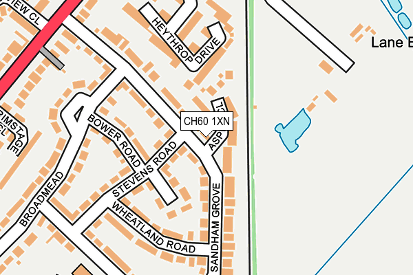 CH60 1XN map - OS OpenMap – Local (Ordnance Survey) CH60 1XN map - OS OpenMap – Local (Ordnance Survey)