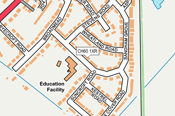 CH60 1XR map - OS OpenMap – Local (Ordnance Survey) CH60 1XR map - OS OpenMap – Local (Ordnance Survey)