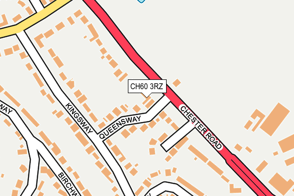 CH60 3RZ map - OS OpenMap – Local (Ordnance Survey) CH60 3RZ map - OS OpenMap – Local (Ordnance Survey)