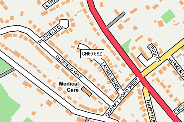 CH60 6SZ map - OS OpenMap – Local (Ordnance Survey) CH60 6SZ map - OS OpenMap – Local (Ordnance Survey)