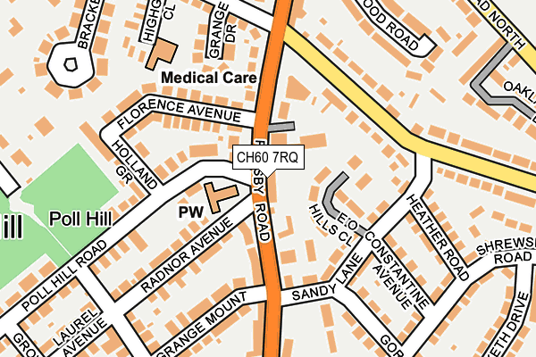 CH60 7RQ map - OS OpenMap – Local (Ordnance Survey) CH60 7RQ map - OS OpenMap – Local (Ordnance Survey)