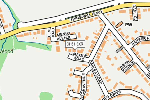 CH61 3XR map - OS OpenMap – Local (Ordnance Survey) CH61 3XR map - OS OpenMap – Local (Ordnance Survey)