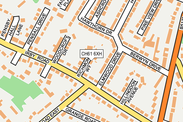 CH61 6XH map - OS OpenMap – Local (Ordnance Survey) CH61 6XH map - OS OpenMap – Local (Ordnance Survey)