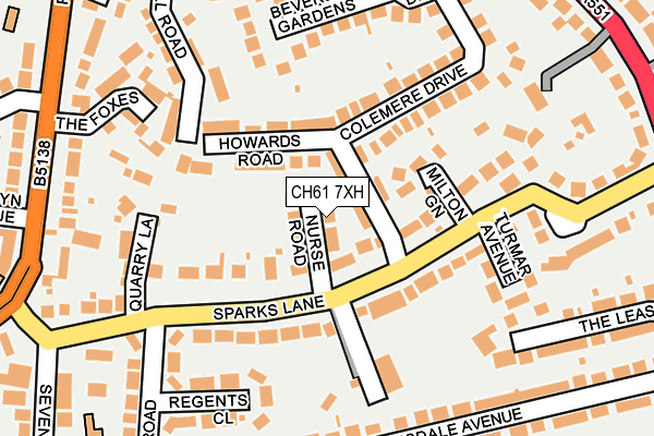 CH61 7XH map - OS OpenMap – Local (Ordnance Survey) CH61 7XH map - OS OpenMap – Local (Ordnance Survey)