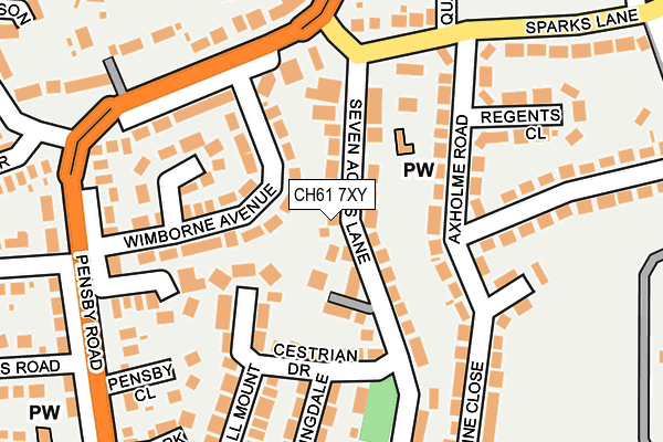 CH61 7XY map - OS OpenMap – Local (Ordnance Survey) CH61 7XY map - OS OpenMap – Local (Ordnance Survey)