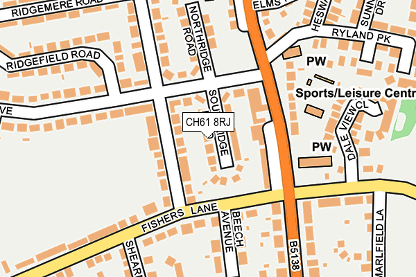 CH61 8RJ map - OS OpenMap – Local (Ordnance Survey)