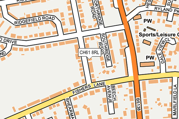 CH61 8RL map - OS OpenMap – Local (Ordnance Survey) CH61 8RL map - OS OpenMap – Local (Ordnance Survey)