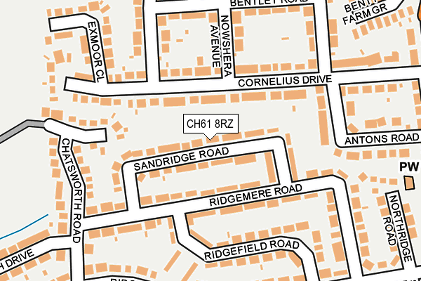 CH61 8RZ map - OS OpenMap – Local (Ordnance Survey) CH61 8RZ map - OS OpenMap – Local (Ordnance Survey)