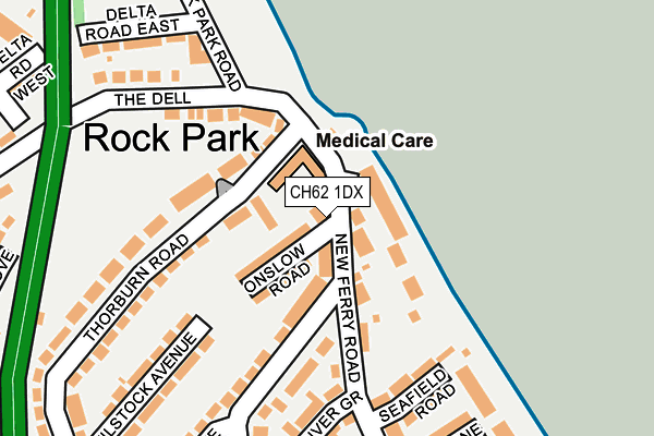 CH62 1DX map - OS OpenMap – Local (Ordnance Survey) CH62 1DX map - OS OpenMap – Local (Ordnance Survey)
