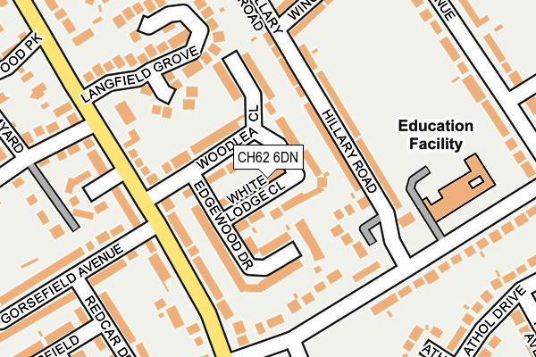 CH62 6DN map - OS OpenMap – Local (Ordnance Survey) CH62 6DN map - OS OpenMap – Local (Ordnance Survey)