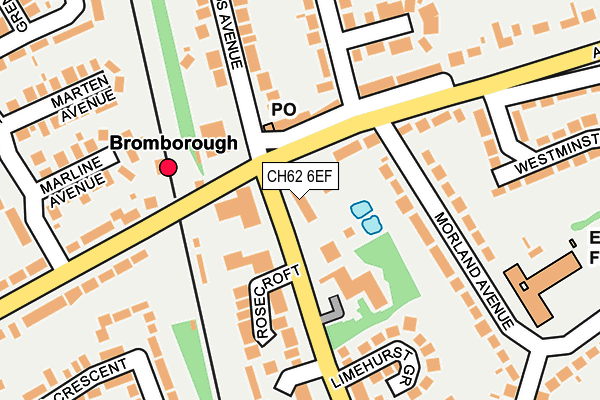 CH62 6EF map - OS OpenMap – Local (Ordnance Survey) CH62 6EF map - OS OpenMap – Local (Ordnance Survey)