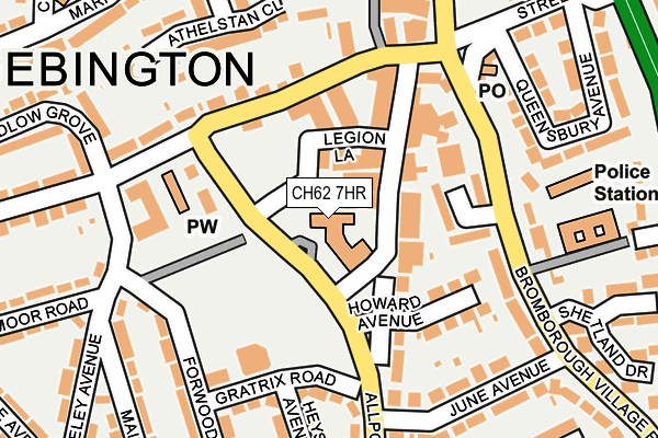 CH62 7HR map - OS OpenMap – Local (Ordnance Survey) CH62 7HR map - OS OpenMap – Local (Ordnance Survey)