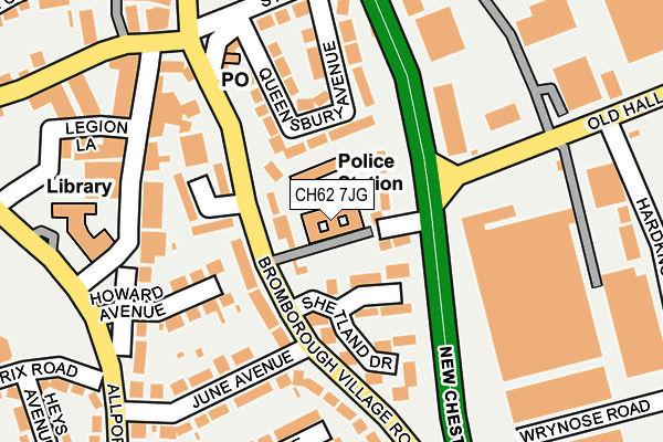 CH62 7JG map - OS OpenMap – Local (Ordnance Survey) CH62 7JG map - OS OpenMap – Local (Ordnance Survey)