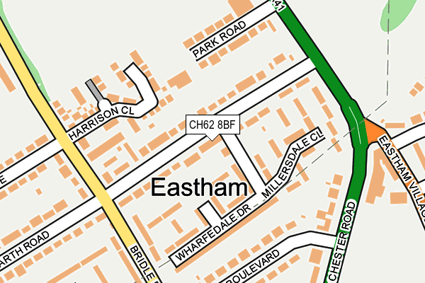 CH62 8BF map - OS OpenMap – Local (Ordnance Survey) CH62 8BF map - OS OpenMap – Local (Ordnance Survey)