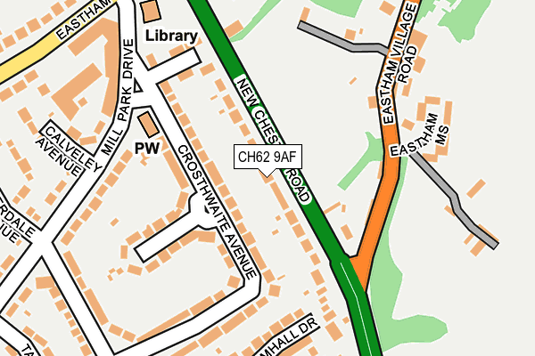 CH62 9AF map - OS OpenMap – Local (Ordnance Survey) CH62 9AF map - OS OpenMap – Local (Ordnance Survey)