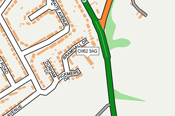 CH62 9AG map - OS OpenMap – Local (Ordnance Survey) CH62 9AG map - OS OpenMap – Local (Ordnance Survey)