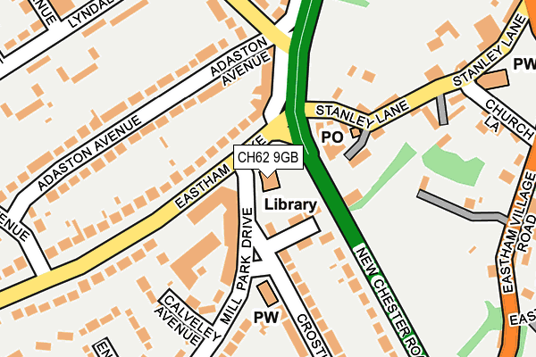 CH62 9GB map - OS OpenMap – Local (Ordnance Survey) CH62 9GB map - OS OpenMap – Local (Ordnance Survey)