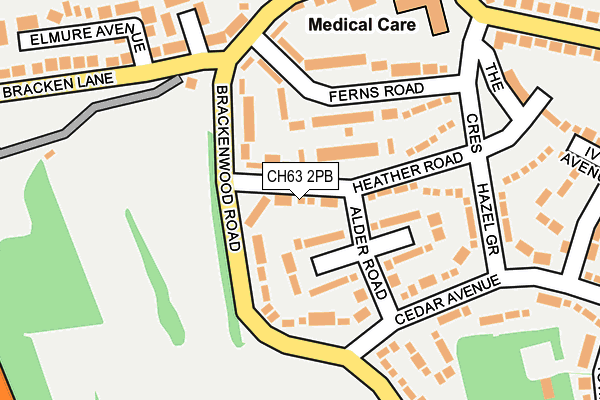 CH63 2PB map - OS OpenMap – Local (Ordnance Survey)