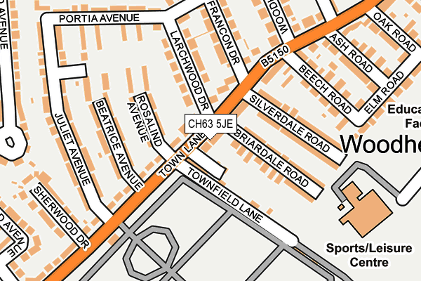 CH63 5JE map - OS OpenMap – Local (Ordnance Survey) CH63 5JE map - OS OpenMap – Local (Ordnance Survey)
