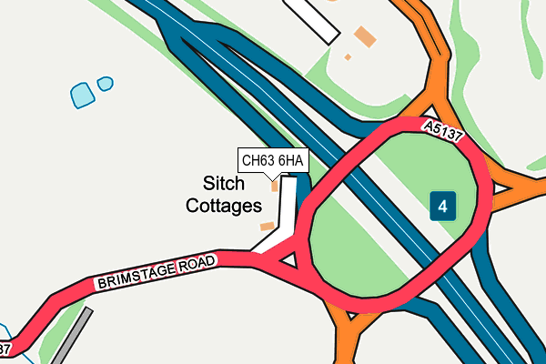 CH63 6HA map - OS OpenMap – Local (Ordnance Survey) CH63 6HA map - OS OpenMap – Local (Ordnance Survey)