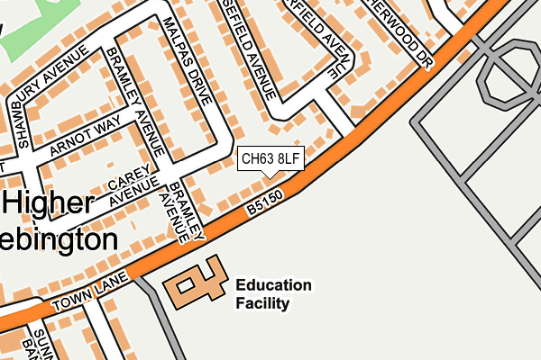 CH63 8LF map - OS OpenMap – Local (Ordnance Survey) CH63 8LF map - OS OpenMap – Local (Ordnance Survey)