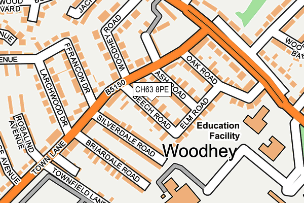 CH63 8PE map - OS OpenMap – Local (Ordnance Survey) CH63 8PE map - OS OpenMap – Local (Ordnance Survey)