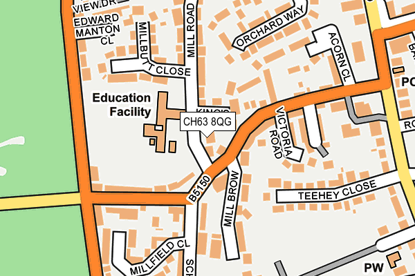 CH63 8QG map - OS OpenMap – Local (Ordnance Survey) CH63 8QG map - OS OpenMap – Local (Ordnance Survey)