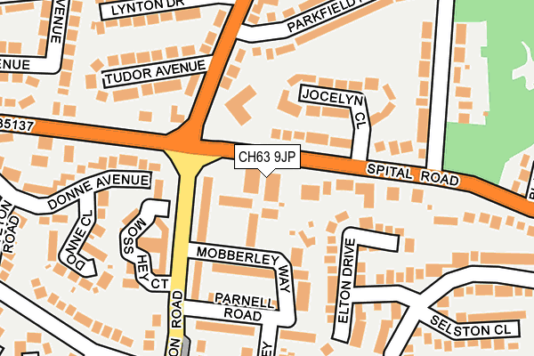 CH63 9JP map - OS OpenMap – Local (Ordnance Survey) CH63 9JP map - OS OpenMap – Local (Ordnance Survey)