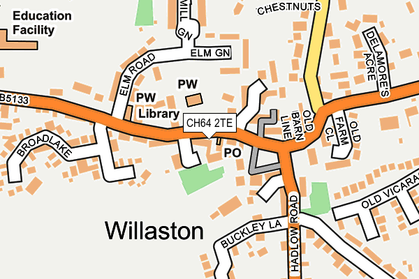 CH64 2TE map - OS OpenMap – Local (Ordnance Survey) CH64 2TE map - OS OpenMap – Local (Ordnance Survey)