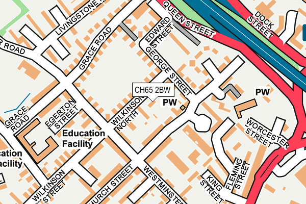 CH65 2BW map - OS OpenMap – Local (Ordnance Survey) CH65 2BW map - OS OpenMap – Local (Ordnance Survey)