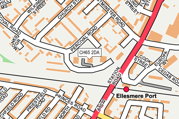 CH65 2DA map - OS OpenMap – Local (Ordnance Survey) CH65 2DA map - OS OpenMap – Local (Ordnance Survey)