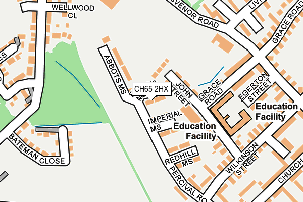 CH65 2HX map - OS OpenMap – Local (Ordnance Survey) CH65 2HX map - OS OpenMap – Local (Ordnance Survey)