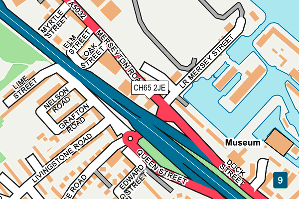 CH65 2JE map - OS OpenMap – Local (Ordnance Survey) CH65 2JE map - OS OpenMap – Local (Ordnance Survey)
