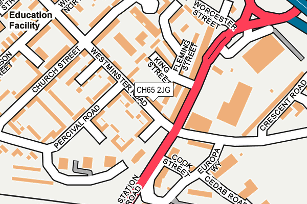 CH65 2JG map - OS OpenMap – Local (Ordnance Survey) CH65 2JG map - OS OpenMap – Local (Ordnance Survey)
