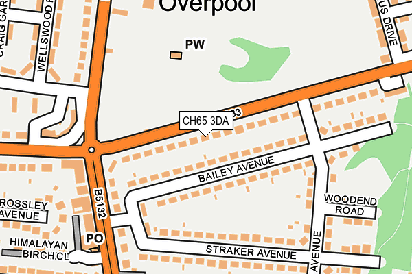 CH65 3DA map - OS OpenMap – Local (Ordnance Survey) CH65 3DA map - OS OpenMap – Local (Ordnance Survey)