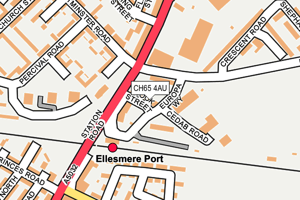 CH65 4AU map - OS OpenMap – Local (Ordnance Survey) CH65 4AU map - OS OpenMap – Local (Ordnance Survey)