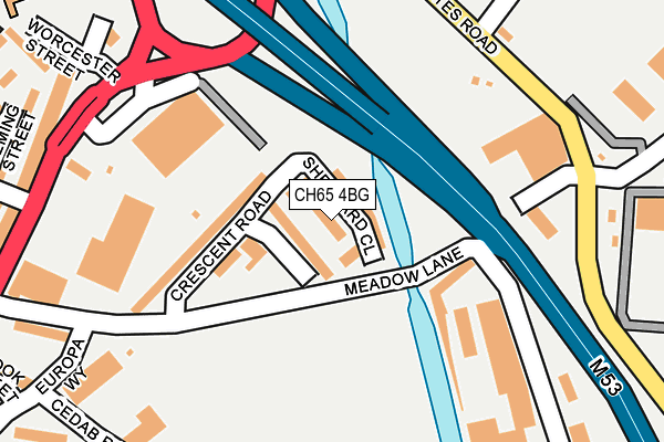 CH65 4BG map - OS OpenMap – Local (Ordnance Survey) CH65 4BG map - OS OpenMap – Local (Ordnance Survey)