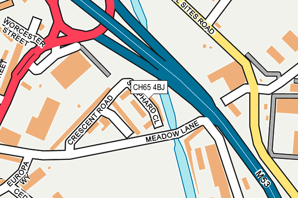CH65 4BJ map - OS OpenMap – Local (Ordnance Survey) CH65 4BJ map - OS OpenMap – Local (Ordnance Survey)