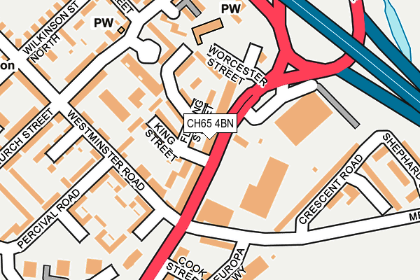 CH65 4BN map - OS OpenMap – Local (Ordnance Survey) CH65 4BN map - OS OpenMap – Local (Ordnance Survey)
