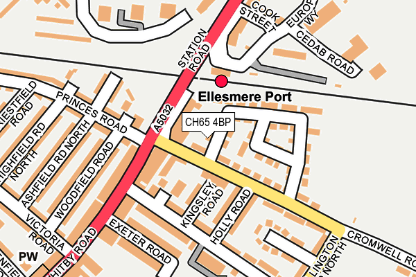 CH65 4BP map - OS OpenMap – Local (Ordnance Survey)