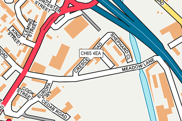CH65 4EA map - OS OpenMap – Local (Ordnance Survey) CH65 4EA map - OS OpenMap – Local (Ordnance Survey)