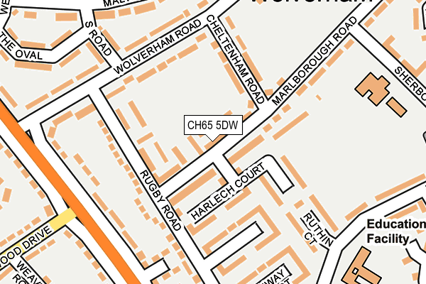 CH65 5DW map - OS OpenMap – Local (Ordnance Survey) CH65 5DW map - OS OpenMap – Local (Ordnance Survey)