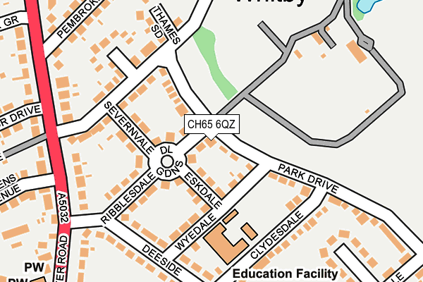 CH65 6QZ map - OS OpenMap – Local (Ordnance Survey) CH65 6QZ map - OS OpenMap – Local (Ordnance Survey)
