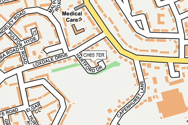 CH65 7ER map - OS OpenMap – Local (Ordnance Survey) CH65 7ER map - OS OpenMap – Local (Ordnance Survey)